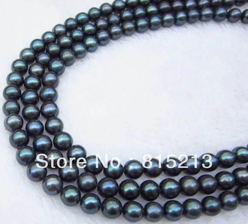 

ddh0069 Genuine BeautifulAAA+ 9-10mm 49" Black Tahitian Pearls Necklace 14K