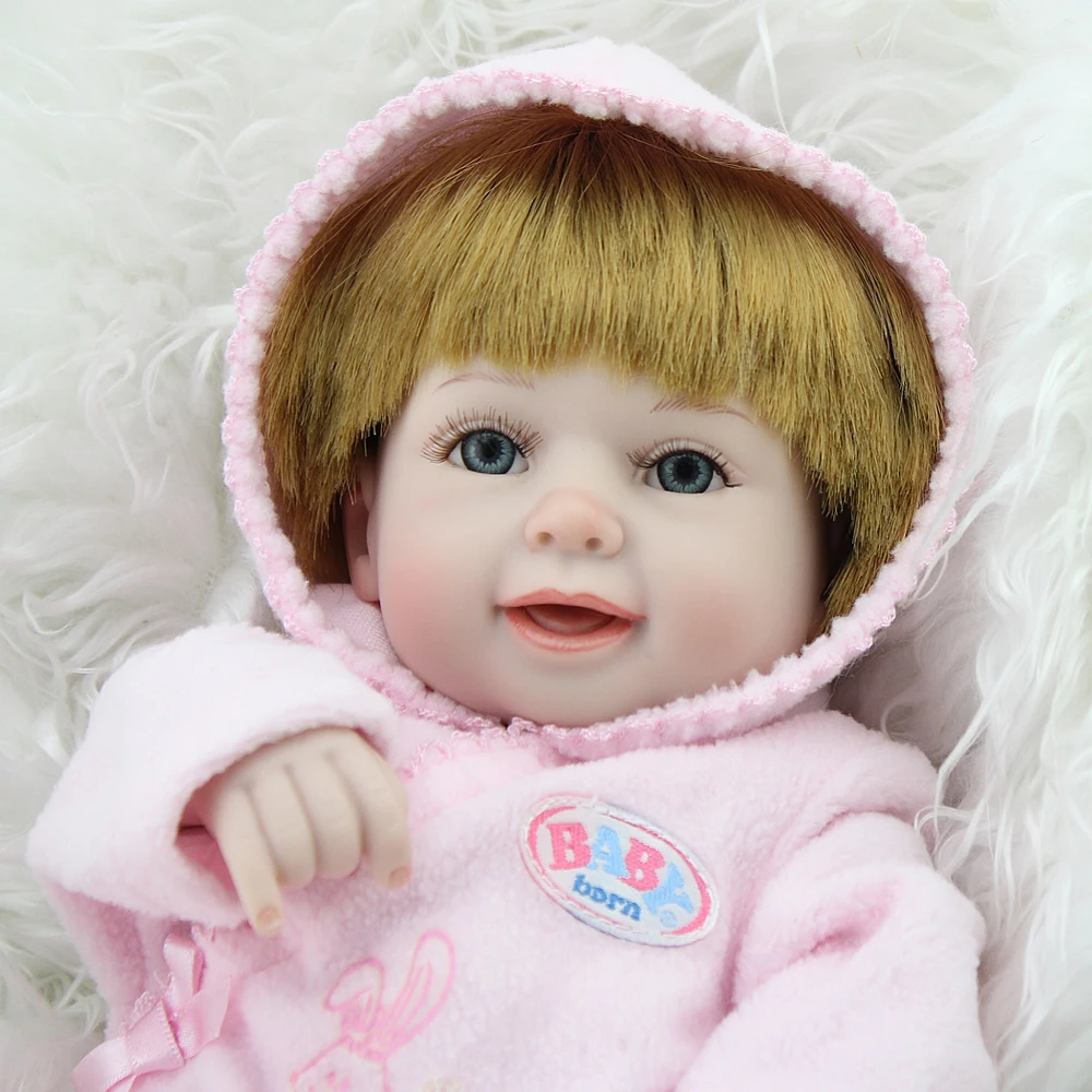 NPKDOLL кукла мини 10 дюймов полный Силиконовый Reborn Baby Dolls подарки для девочек в возрасте 1 год прямые волосы для девочек игрушки Акция