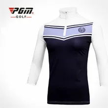 PGM гольф одежда Женская гольф футболки летние дышащие эластичные для похудения 7 очков рукав для женщин размеры S-XL