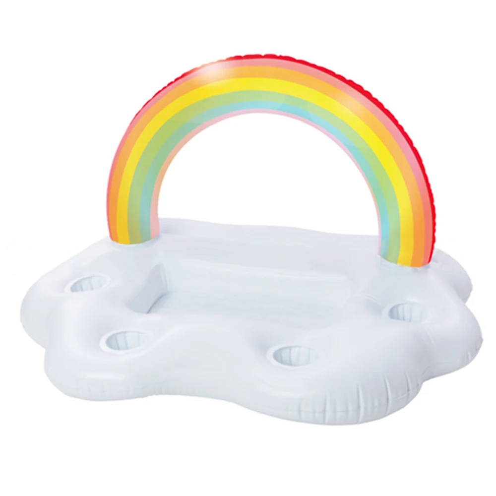 DMAR-91cm-Giant-Inflatable-Rainbow-Pool-Drink-Holder-Float-Toys-Swimming-Ring-Circle-Inflatable-Mattress-Beach (1)
