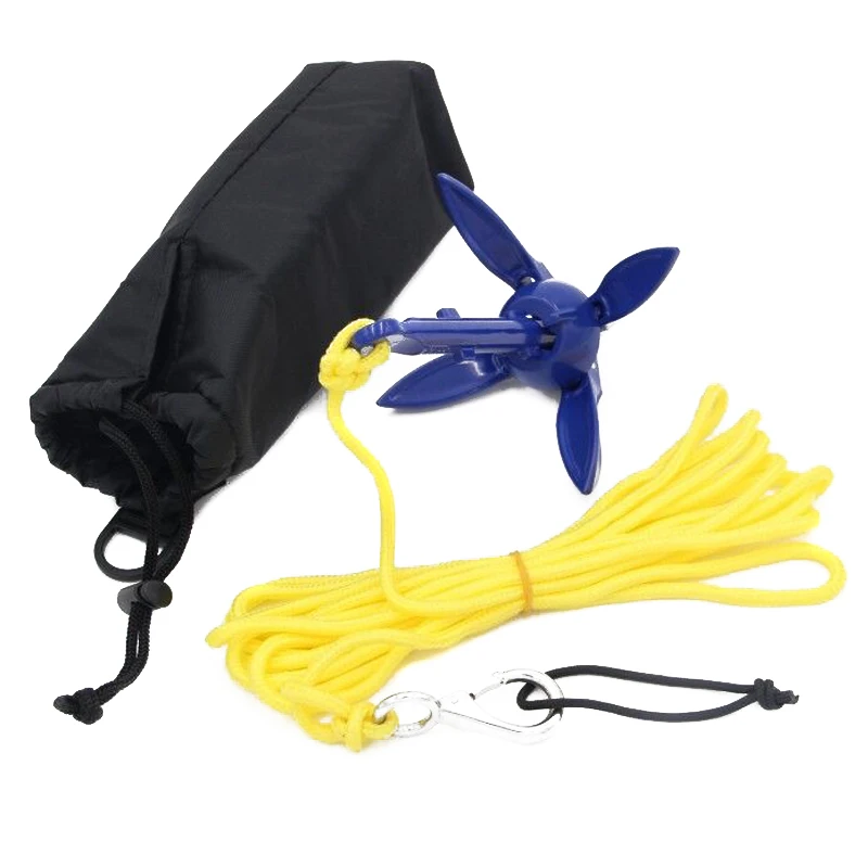 

Newly Foldable Aluminum Anchor Kit with Rope for Canoe Kayak Small Boat BF88