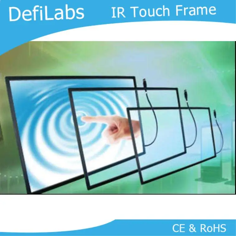DefiLabs 10 точек 6" инфракрасный сенсорный экран рамка, формат 16:9 для мультитач настольный, для сенсорного стола, киоск и т. д