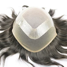 SimBeauty Lace Front Mono Pu Back Mens Toupee Bleached Knots Toupee Human Hair Wigs Replacements Hair Systems Free Style SimBeauty Lace Front Mono Pu Back Mens Toupee Bleached Knots Toupee Human Hair Wigs Replacements Hair Systems Free Style
