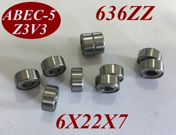 

50pcs Low noisy 636 ZZ 636ZZ 636Z 636-ZZ 6X22X7 MM Deep groove ball bearing micro miniature small bearing motor bearing