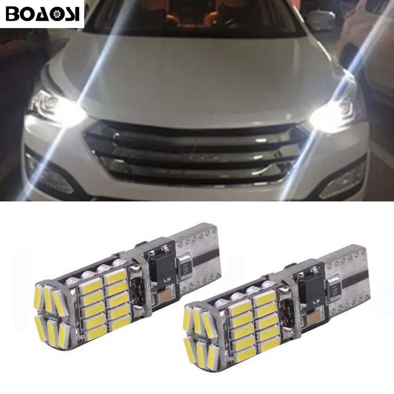 BOAOSI 2x T10 W5W светодиодный габаритный светильник лампа габаритного огня для hyundai solaris accent i30 ix35 i20 elantra santa fe tucson getz