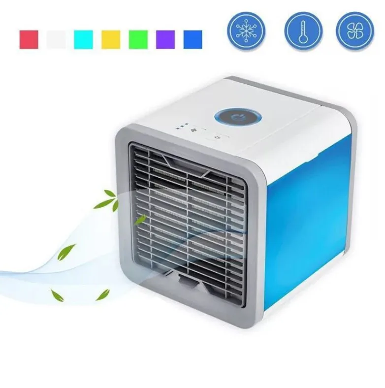 

USB Mini Portable Air Conditioner Humidifier Purifier 7 Colors Light Desktop Air Cooling Fan Air Cooler Fan for Office Home