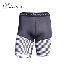 Летние Компрессионные шорты мужские полосатые короткие леггинсы с 3D принтом бегунов быстросохнущие обтягивающие шорты для фитнеса
