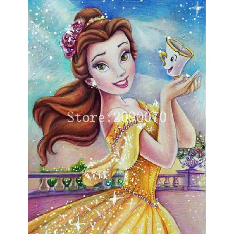 

Full Square diamond painting cross stitch kits diy 5d diamond embroidery Cinderella rhinestone mosaic pattern home decor