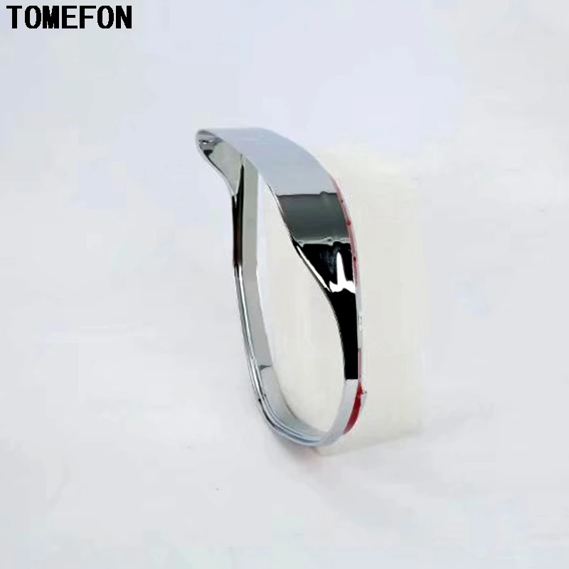 ABS Chrome Rearview Side Mirror Glass Rain Shield Sun Visor Shade Frame 2PCS/Set For Mitsubishi Outlander TOMEFON