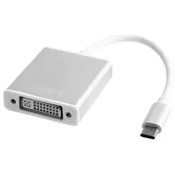 1 шт. USB3.1 Тип-C (USB-C) DVI-I DVI 24 + 5PIN адаптер кабель HD 1080 P для Macbook ПК
