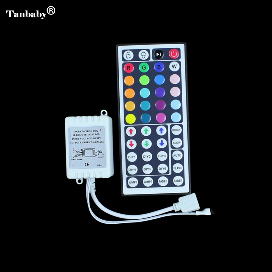 RGB LED Controller Remote Steuerung 44 Tasten IR Fernbedienung 12V 6A 72 Watt