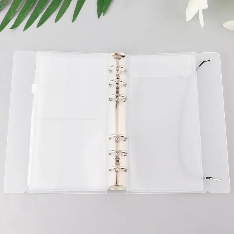 

1 Set Transparent Loose Binder Leaf A6 Size Inner Page Cover Notebook Diary Planner Office Supplies Collection Photo storage