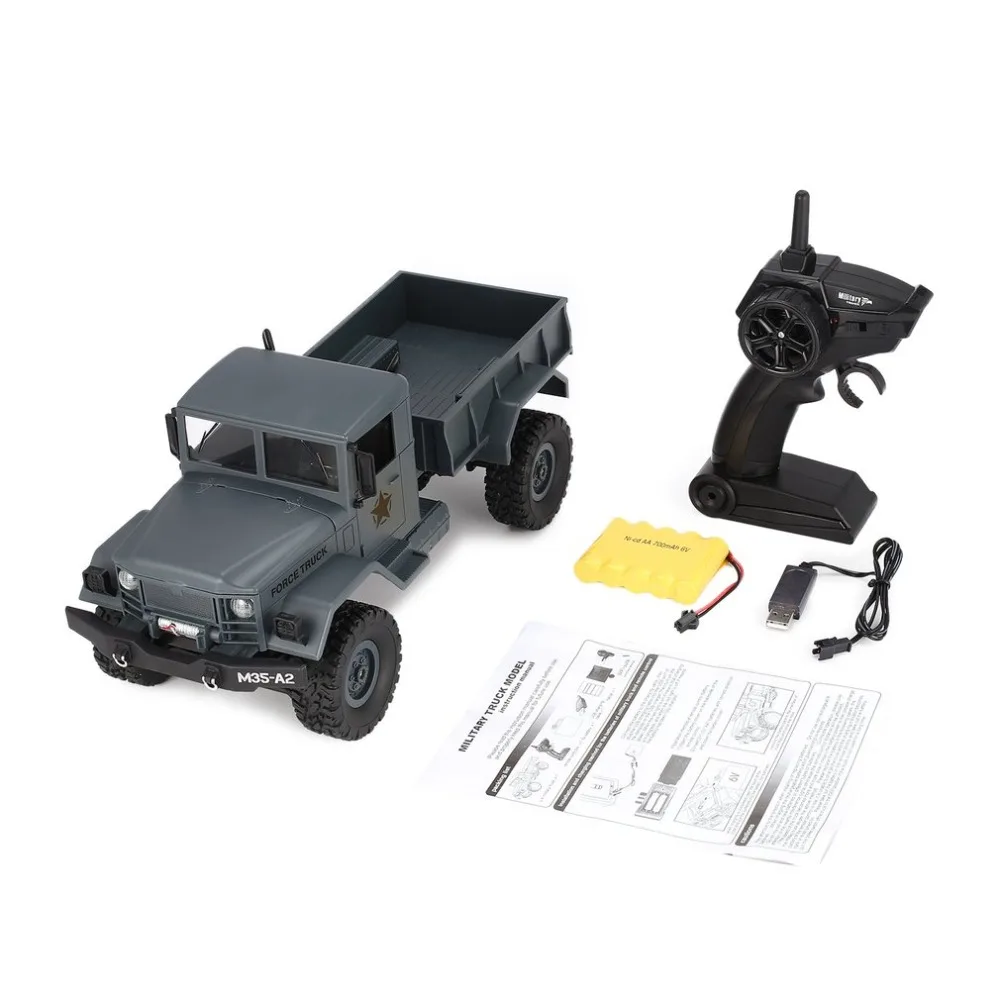 

FY001A/B 2.4Ghz 1/16 4WD Off-road RC Military Truck Climber Crawler RC Car Remote Control with Front Light for Kids Toy Gift