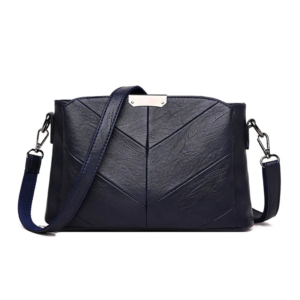 Мульти карман Sac основной Женская откидная сумка Летний стиль кожаные сумки дизайнерские сумки через плечо для женщин Bolsa Feminina - Цвет: Blue