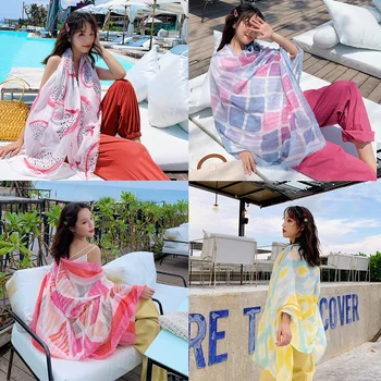 

Ladies' shawl ladies travel cotton and linen scarves long sunscreen beach towel large shawl shawl air conditioning shawl