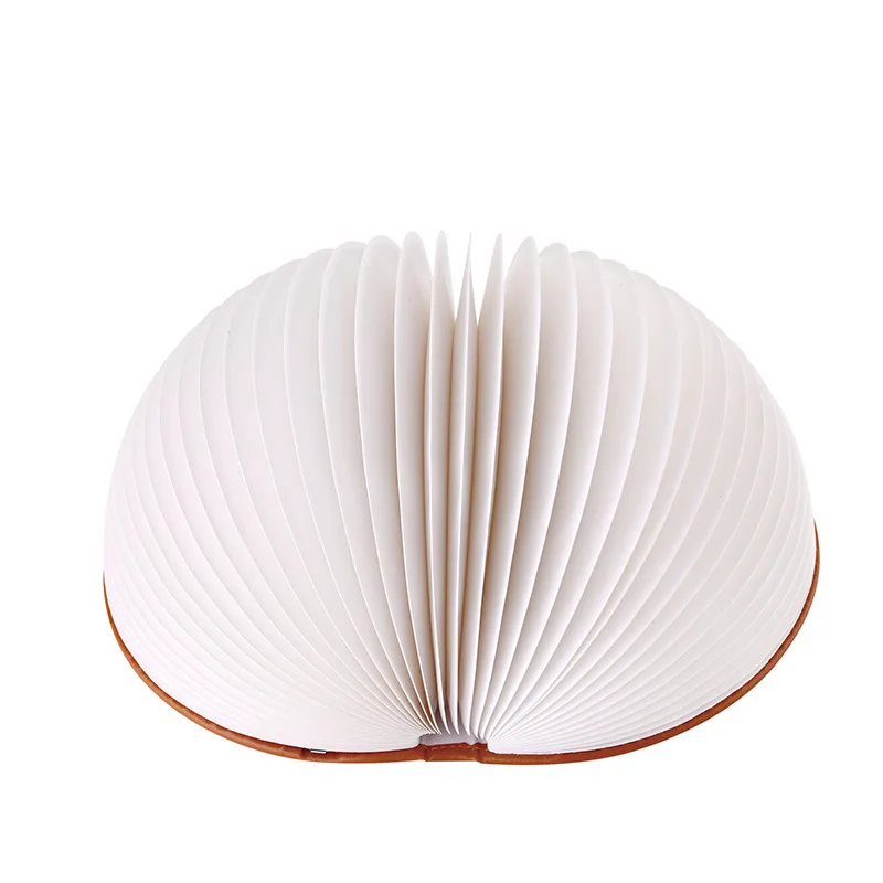 

2.5W 2000mA rechargeable round book lighting night light,remote control seven color adjustable,portable folding paper book light