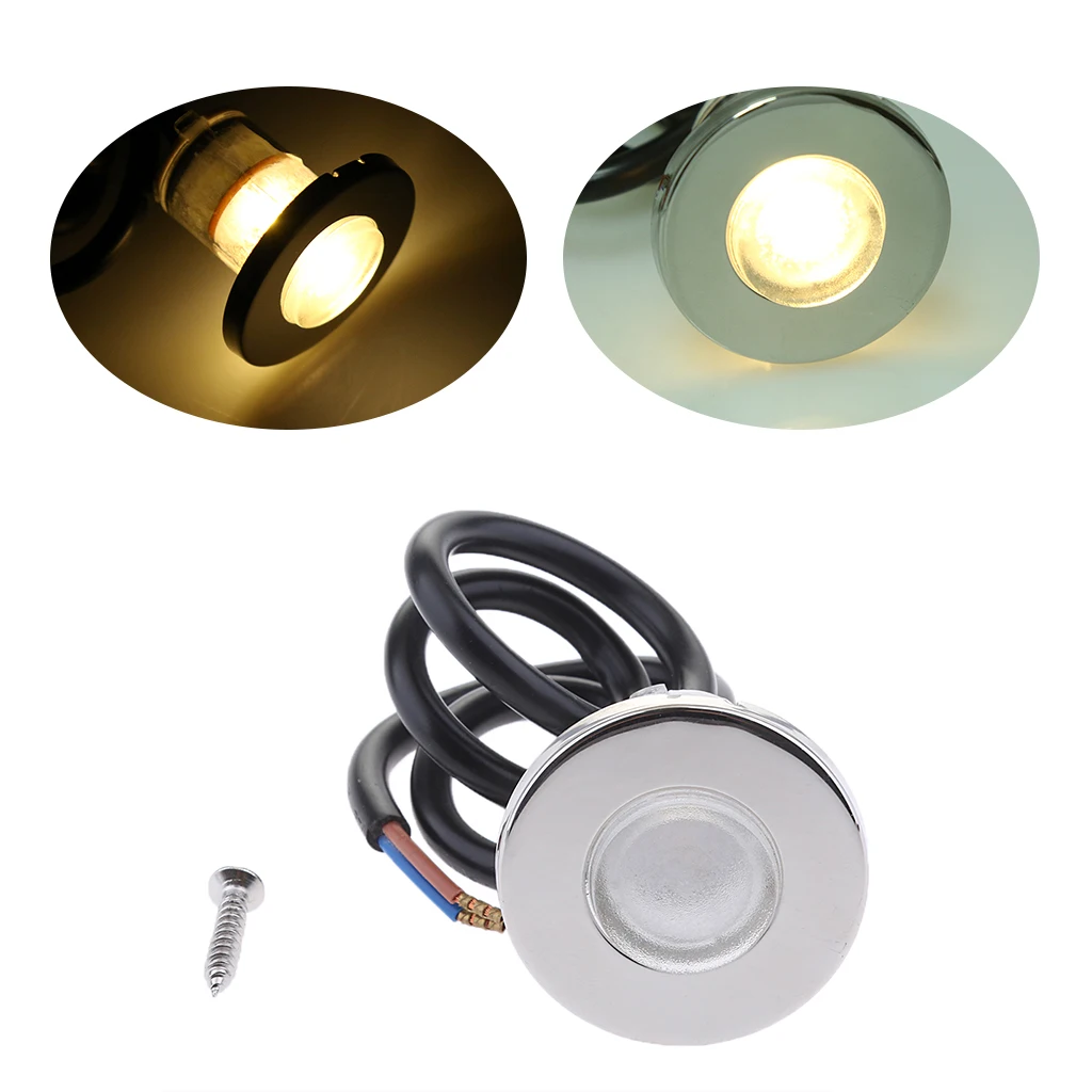 Amber LED 12V Marine Boat Courtesy Light RV Yacht Deck Outdoor Step Light