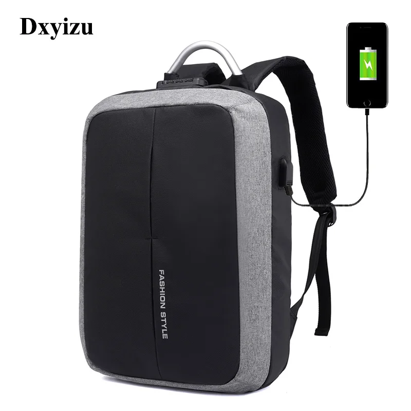 DXYIZU 2021 New Anti thief USB Recharging Men Backpack Men Business Message  Male Laptop Backpack Large Capacity Travel SchoolBag|Backpacks| - AliExpress