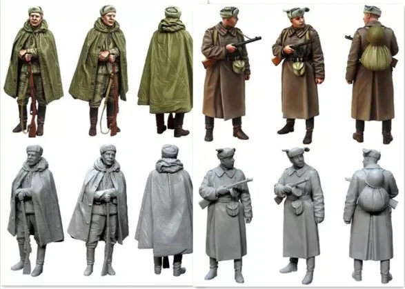 1/35 Масштаб 2 мировой войны советский солдат человека 1943 миниатюры модель Второй