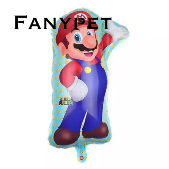 

50pcs Super Mario Brothers Shape Balloon 45*68cm Foil Mylar Video Game Gamer Baby Shower Birthday Party Decoration Supplies Ball