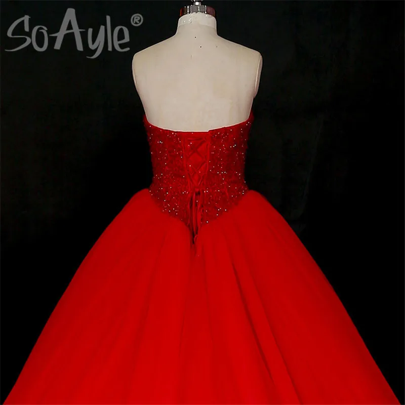 SoAyle 2016 vestido де феста Свадебные Платья Длиной до пола Узелок С Плеча Милая