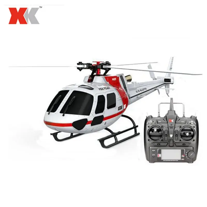 

Original XK K123 6CH Men Child Remote Control Toys Brushless AS350 Scale 3D6G System RC Helicopter RTF