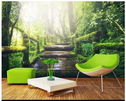 3D обои на заказ 3d фрески обои пейзаж обои лесной мост декорации фреска гостиной диван ТВ фоне стены
