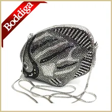 Bling Koi Fisch Geldbörse Luxuxrhinestone-abend-handtaschen-harter Taschen für Frauen Handgemachte Kristall Erfasst Schwarz und Weiß Dhl-freies