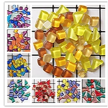 1 упаковка смешанный цветной хрустальный камень стекло DIY творческая мозаика ручной работы материал коллаж зерна мозаичная плитка CZL8617