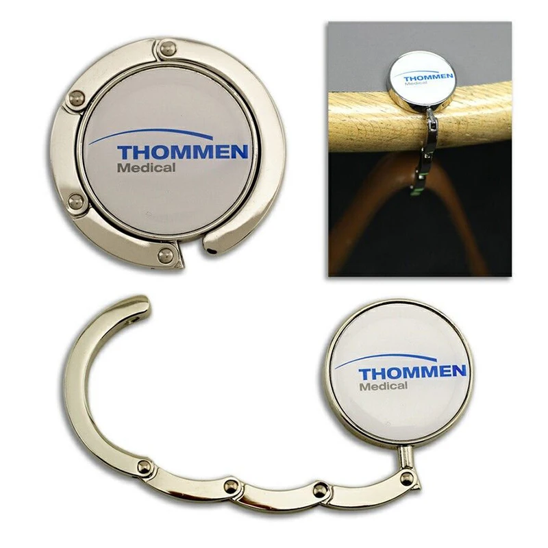 Customize Company Gifts Purse Hook Folding Handbag Holder Purse Table