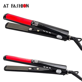 

AT FASHION New Hot Hard Titanium Hair straightener Flat Irons Negative ions LCD Display Ceramic Hair Curler