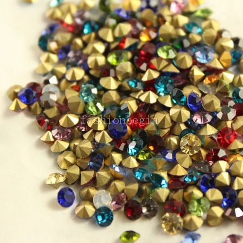 

Mixed Colors! 1440pcs/pack Mix Sizes SS4 ss6 SS9 SS12 SS16 SS22 SS25 ss28 ss30 Point Back Rhinestones glass strass chaton stone