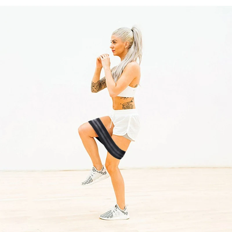 Женская Йога наведения хип-группа сопротивление резинка оборудование для фитнеса Для Warmups приседает мобильность тренировки ноги тянущийся ремешок