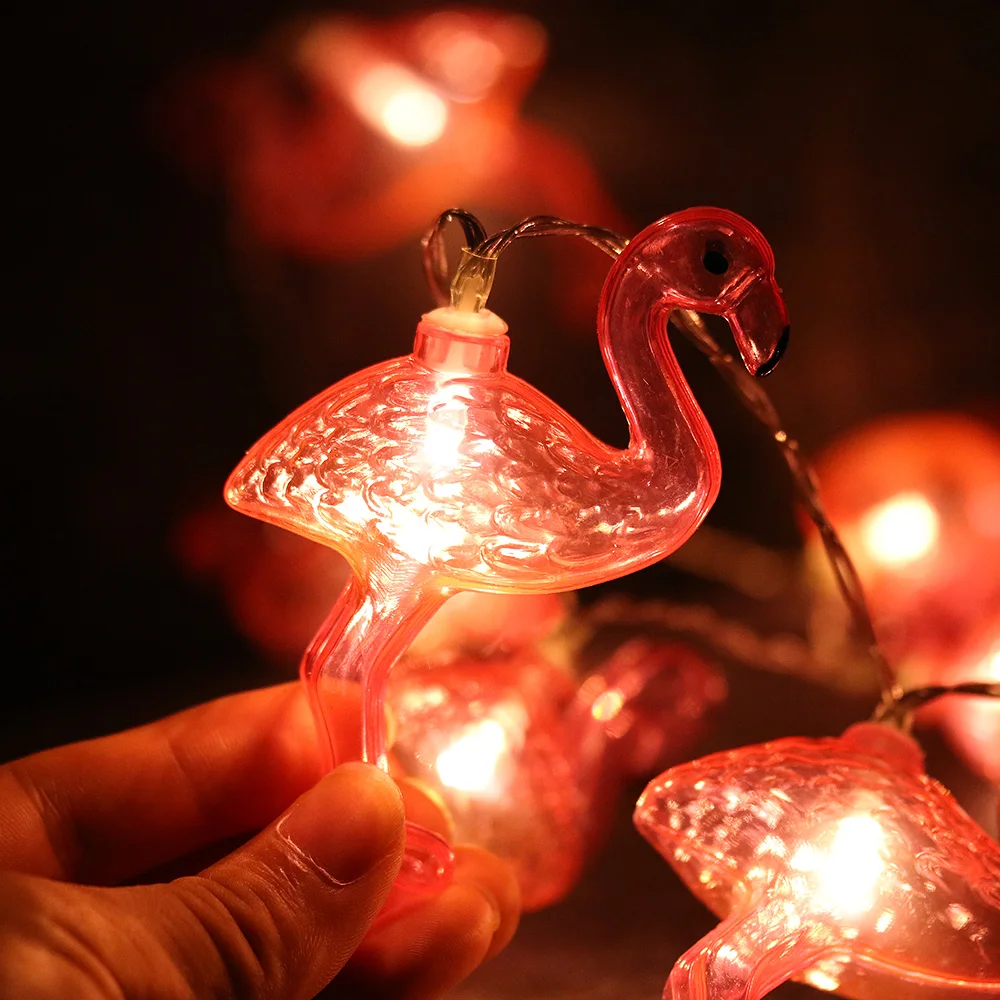 

Flamingo LED Bulb Romantic String Light Battery Opetated Party Decor 1M 10Leds Sweet Home Decoration DIY Accessories