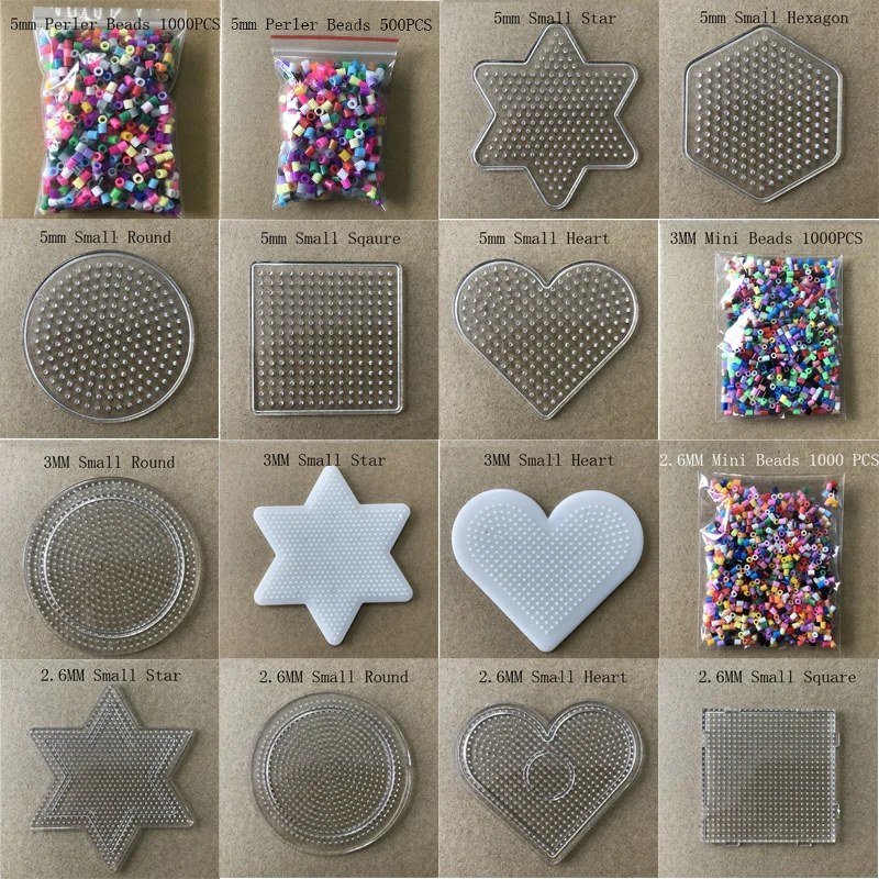 Разные миниатюрные бусины Perler/Hama/Fuse 2 6 мм шаблон для пегбордов Hama с узором в форме