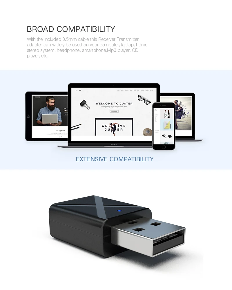Bluetooth 5,0 передатчик аудио ресивер стерео Bluetooth передатчик автомобильный Мини 3,5 мм AUX для ТВ ПК беспроводной адаптер с Bluetooth