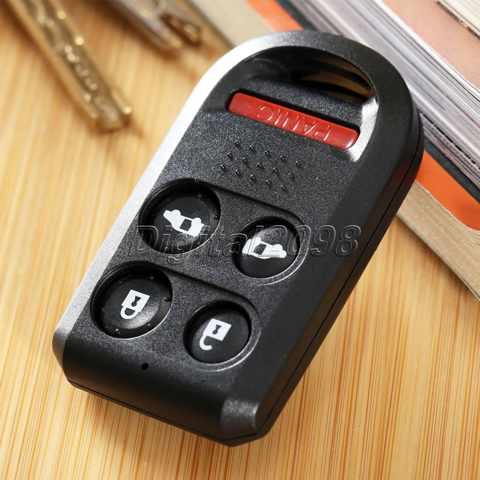 Yetaha 1Pc Replacement Remote Key Shell Case Fob 5 Button Fit For HONDA 