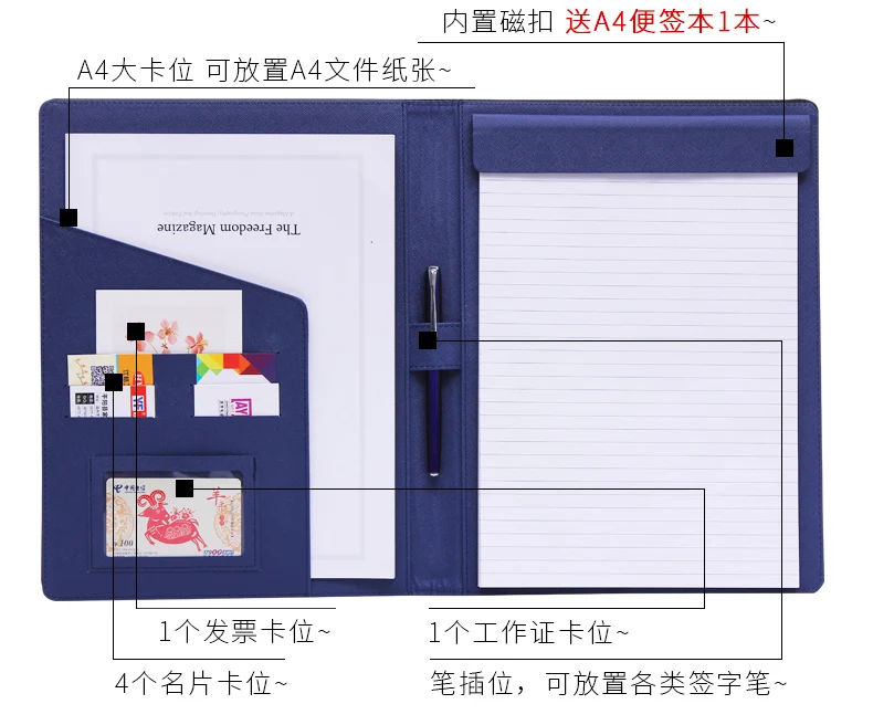 Многофункциональный А4 магнитный планшет для бумаг канцелярские принадлежности кортический менеджер бизнес папка офисные принадлежности