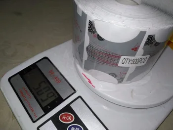 

500pcs/roll Nail Forms Extension Guide tools Sticker Professional French Stiletto Acrylic Gel Nail Polish Curl Self-adhesive