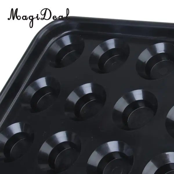 MagiDeal Professional Plastic Pool Billiard Ball Tray Holds 16 Balls - Black for Funny Indoor Table Game Sport Acee Friend Gifts