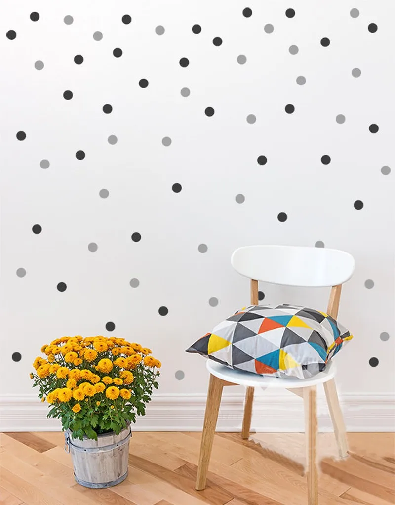 Polka dots Wall Decal DIY 2Color 140 Polka Dot Small Polka Dots Decal