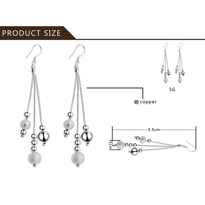 Beadsland fashion tassels glass bead in drop earrings bead statement earring for women Fashion Jewelry