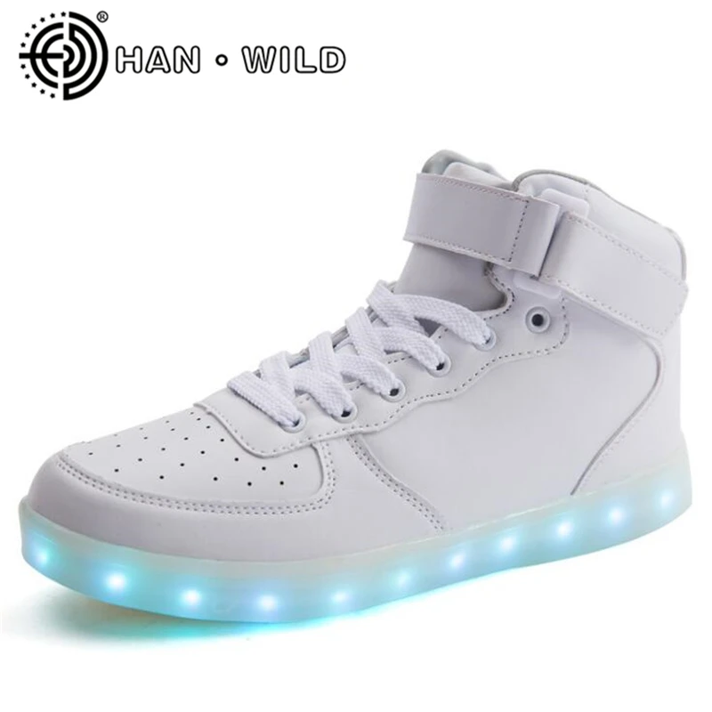High Top Women Led Usb Luminous Lighted Shoes Melbourne Shuffle Shoes