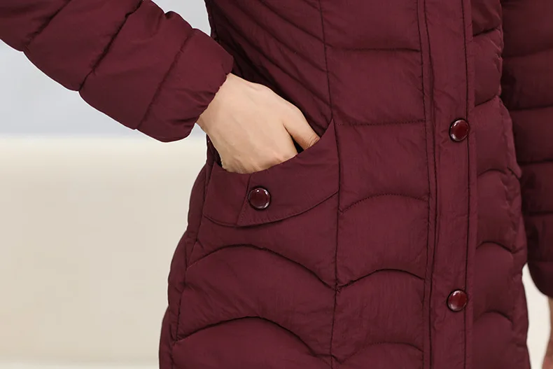 Jacket Old Womens Winter Long Parka Cotton Padded Jackets Fake Fur Collar 2018 Korean Aged Ladies Thick Coat Plus Size 5XL CH598 (14)