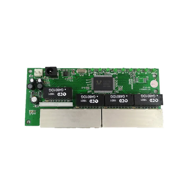 OEM PBC 8 Порты и разъёмы Gigabit Ethernet-коммутатор 8 Порты и разъёмы с 8 pin Путь заголовок 10/100/1000 м концентратор 8way мощность pin-код печатной платы OEM schroef револьвер