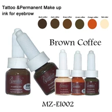 Перманентный макияж чернила брови пигмент коричневый кофе для микорбладинга пигмент