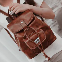 Aolen Женщины Рюкзак Высокое Качество PU Кожа Mochila Школьные Сумки для Подростков Девочек Топ-ручка Рюкзаки Ретро Рюкзак Винтаж