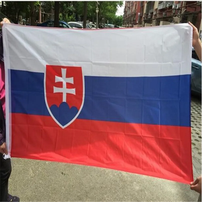 Flags Slovakia Flag Polyester 3 ft. x 5 ft.  Banners 90x150cm festivals Flags new #3d20 (2)
