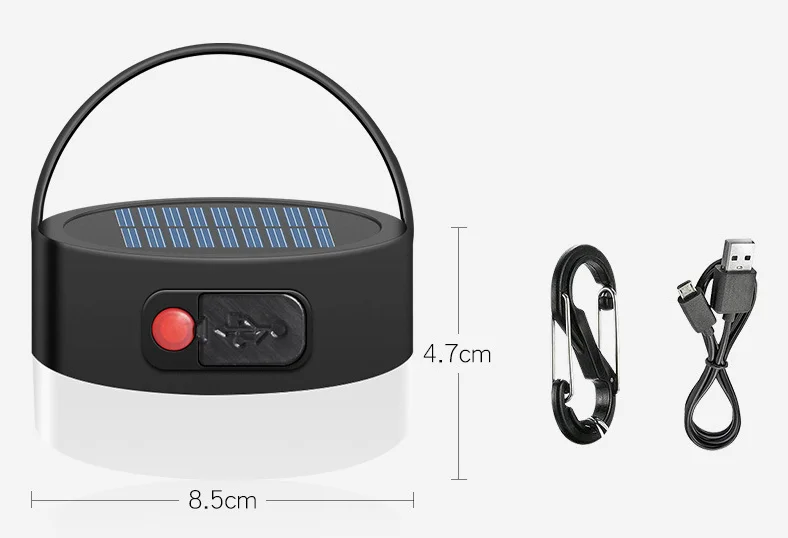 Портативный походный светильник на солнечной батарее светодиодный мини-подвесной светильник для палатки лампа Солнечный USB вход выход Ip65 водонепроницаемый - Мощность в ваттах: 300LM
