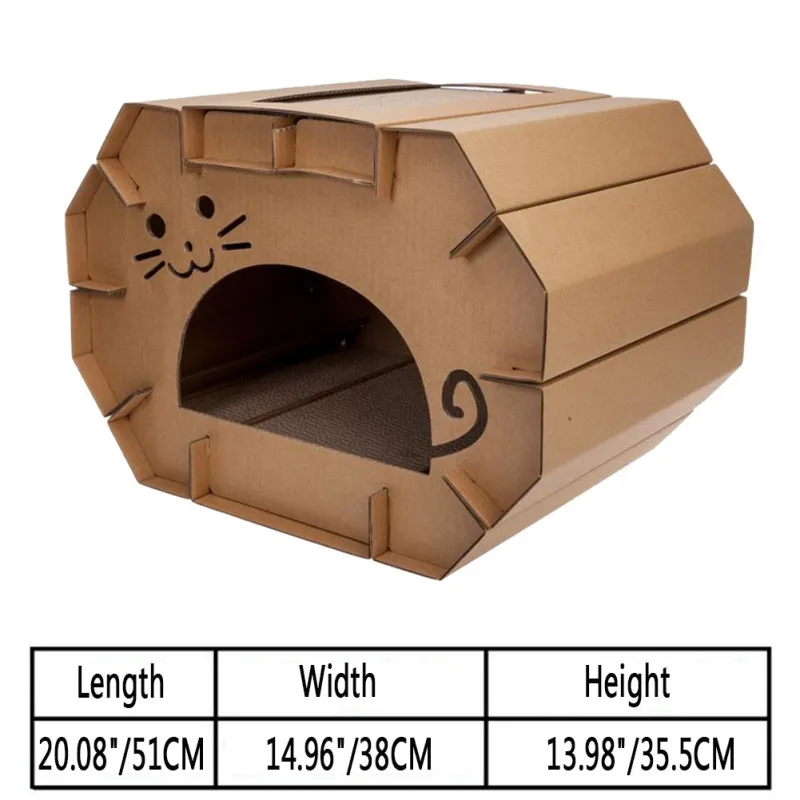 Милые кошки гофрированный бумажный дом милые утолщенные игрушки-когтеточки для котенка прочные царапины доска товары для кошек игрушки